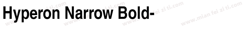 Hyperon Narrow Bold字体转换